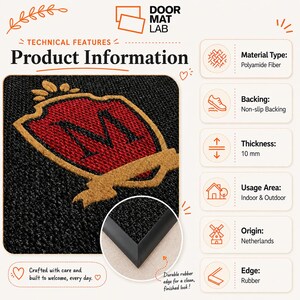 Custom Logo Doormat, Non-Slip Indoor Outdoor Mat image 3