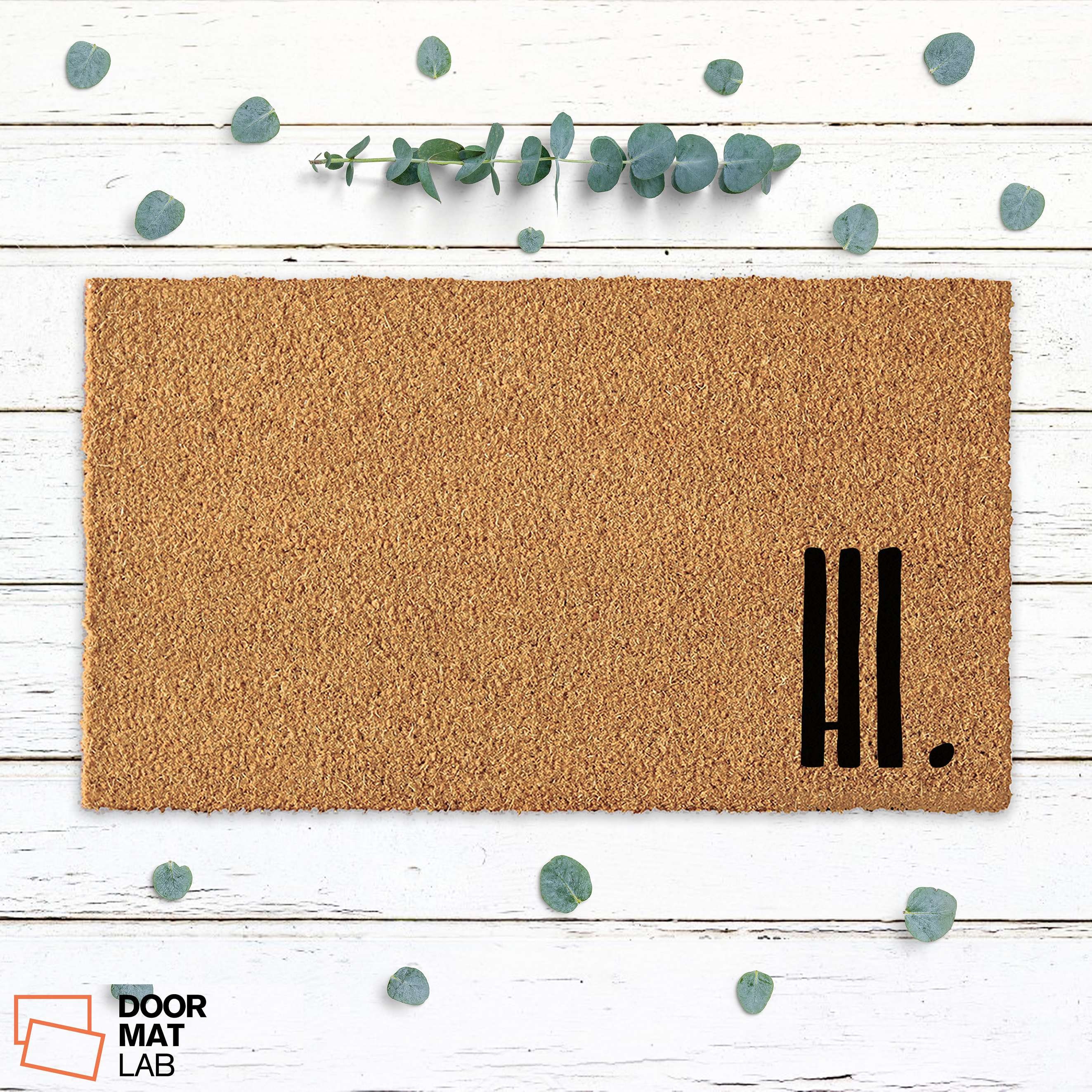 Hi Doormat Customizable Talking Doormat Natural Coir Rug Etsy