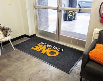 Custom Logo Doormat, Personalized Business Floor Mat, Any Size