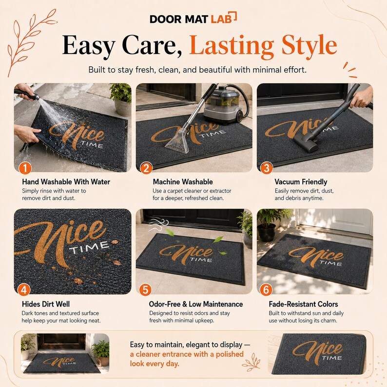 Custom Logo Doormat, Non-Slip Indoor Outdoor Mat image 6