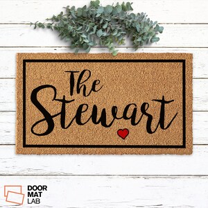 Lopez Historical Shield On Cobblestone Doormat Personalized Doormat Rug Housewarming Gift Family Welcome Mat Custom Funny Birthday New Year