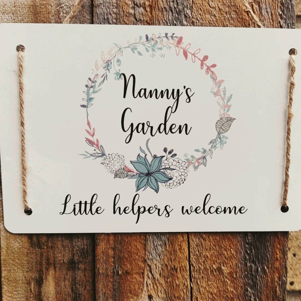 Plaque en métal Nanny's Garden
