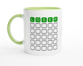 Grappige Wordle LOSER-mok - sarcastische koffiekop voor woordspelliefhebbers, puzzelverslaafden en woordnerds - perfect cadeau voor Wordle-fans