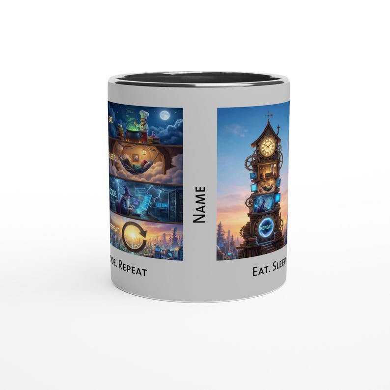 Eat. Sleep. Code. Repeat– Funny Programmer Mug, Developer Gift, Coder Humor, Tech Worker Coffee Cup image 6