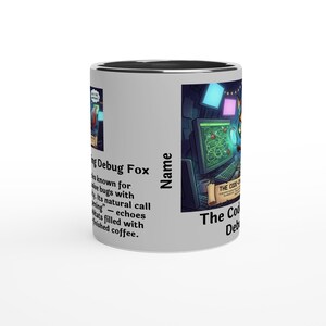 The Code‑Chasing Debug Fox – Rolig utvecklarmugg i naturserien bild 4