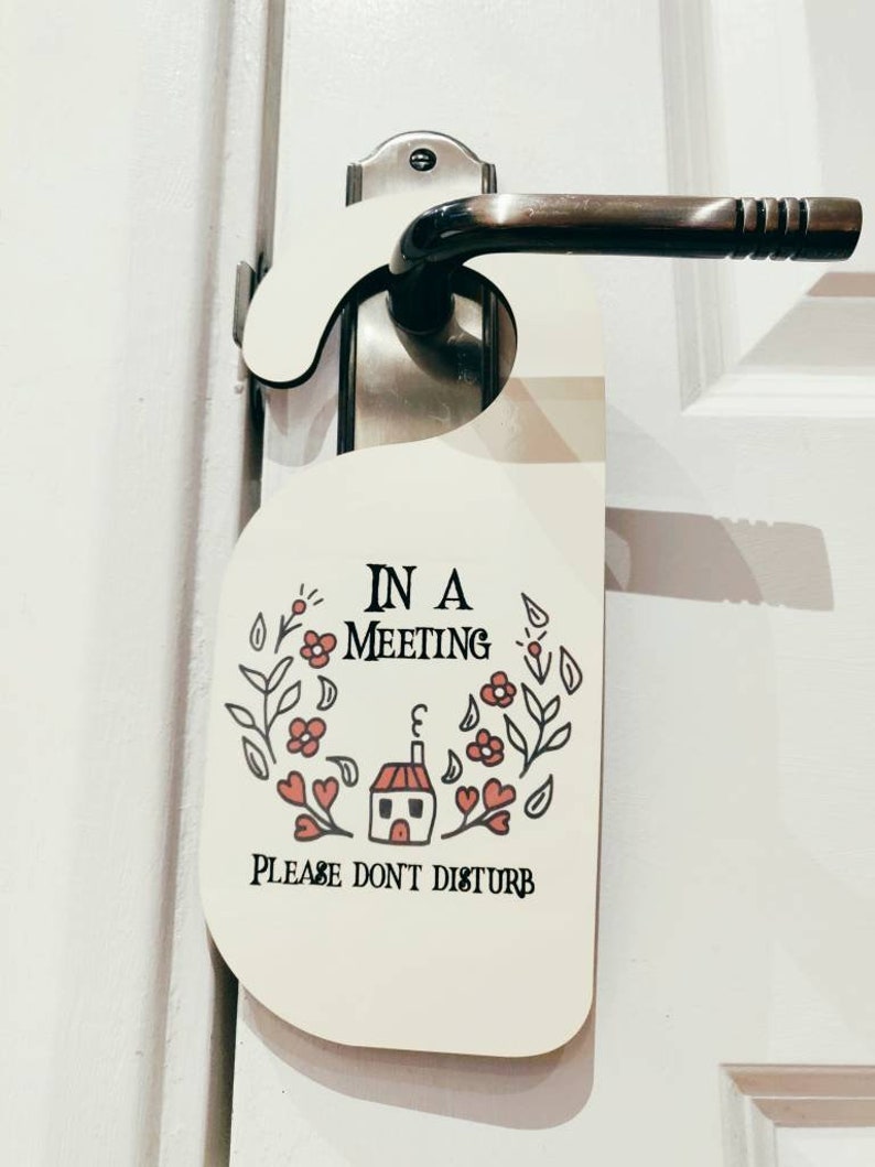 Personalised Door Hanger Home Office in Meeting Etsy