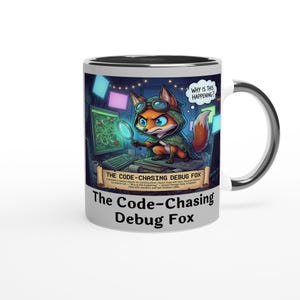 The Code‑Chasing Debug Fox – Rolig utvecklarmugg i naturserien bild 5