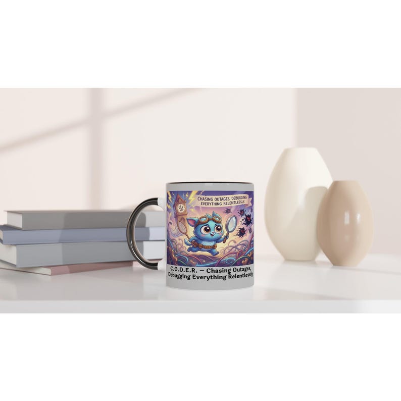 C.O.D.E.R. – Caçando Interrupções, Depurando Tudo Incansavelmente (Caneca) imagem 3