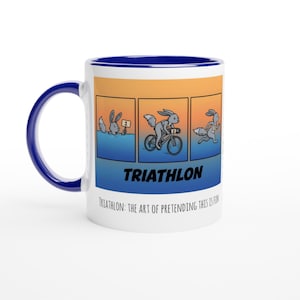 Triathlon Mug • “Triathlon: the art of ...” • Funny Triathlete Gift • Ironman Training Humor • Endurance Athlete Coffee Cup image 1