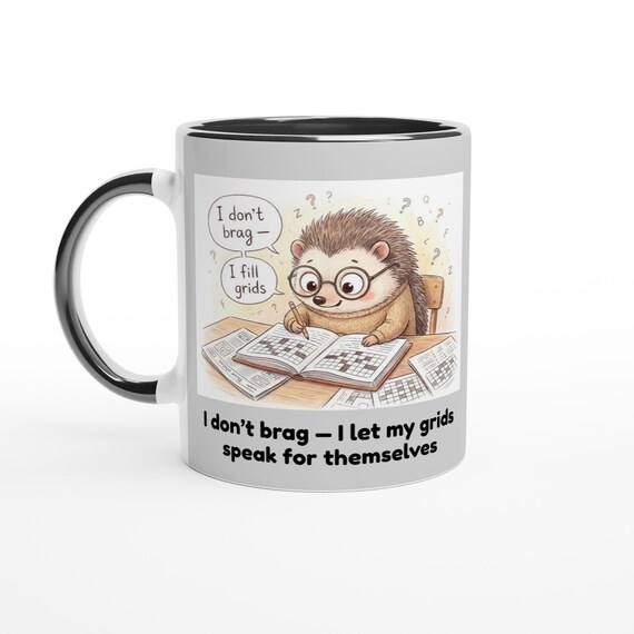 Ich prahle nicht - ich lasse mein Gitter für sich selbst sprechen - Lustige Puzzle-Liebhaber-Tasse Kreuzworträtsel