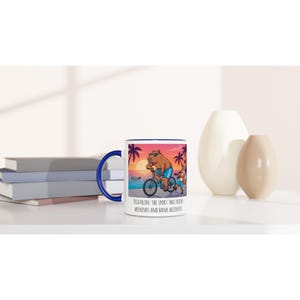 Taza de triatlón • “Triatlón: el deporte que arruina...” • Regalo divertido para triatletas • Humor sobre el entrenamiento de Ironman • Taza de café para atletas de resistencia imagen 3