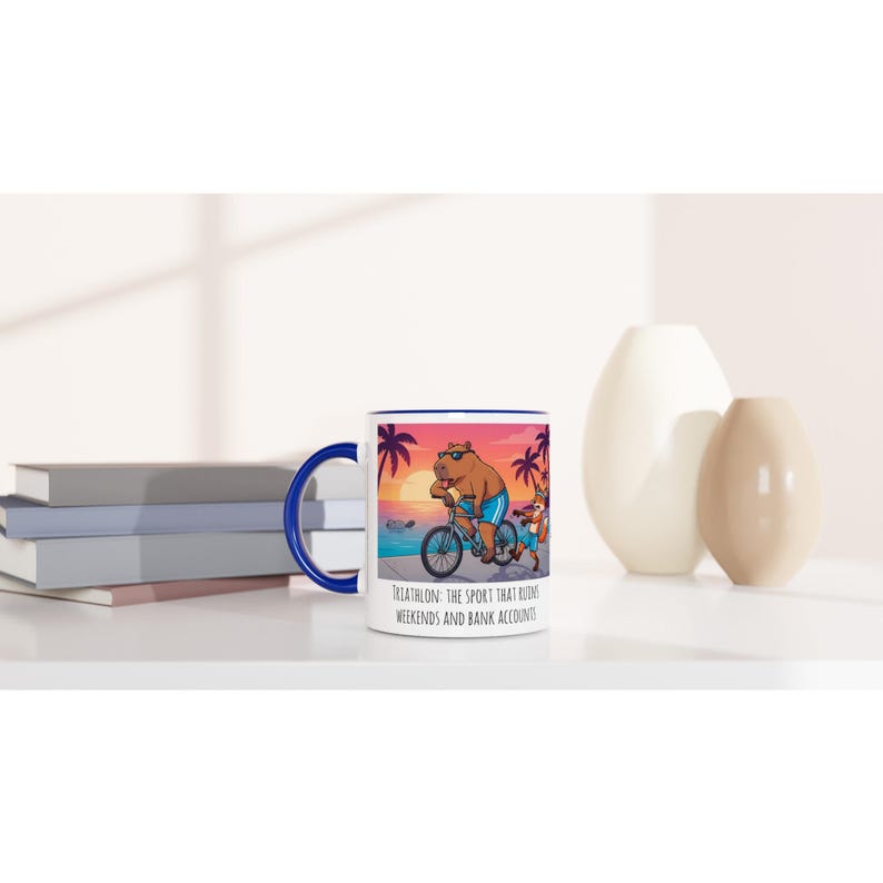 Taza de triatlón • “Triatlón: el deporte que arruina...” • Regalo divertido para triatletas • Humor sobre el entrenamiento de Ironman • Taza de café para atletas de resistencia imagen 3