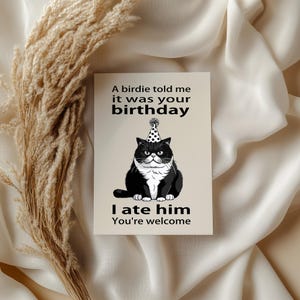 Cat Lover Mom & Dad Happy Birthday Card - Printable Instant Download