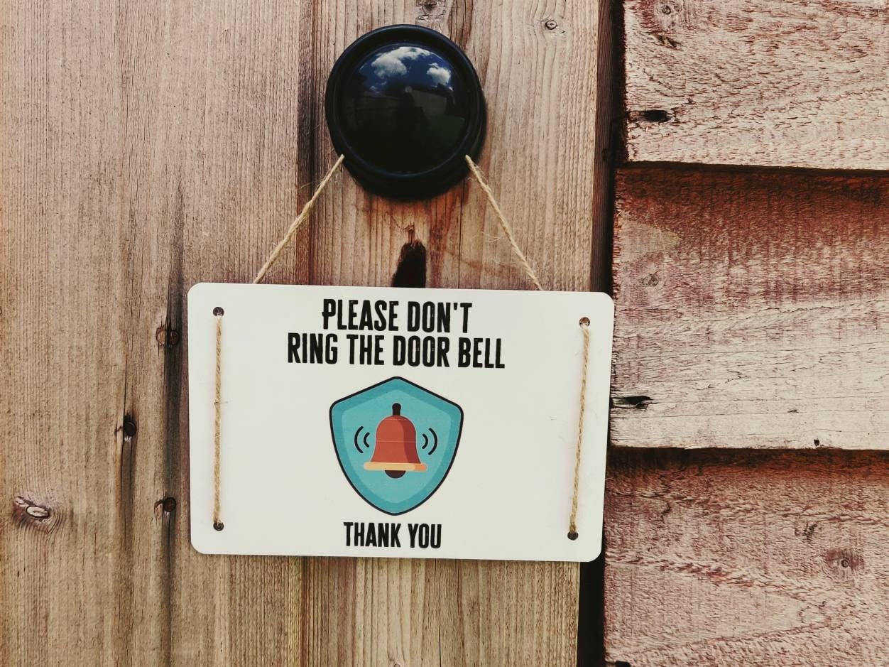 Designer Do Not Knock Or Ring Bell Without Appointment Sign, SKU: K-9247