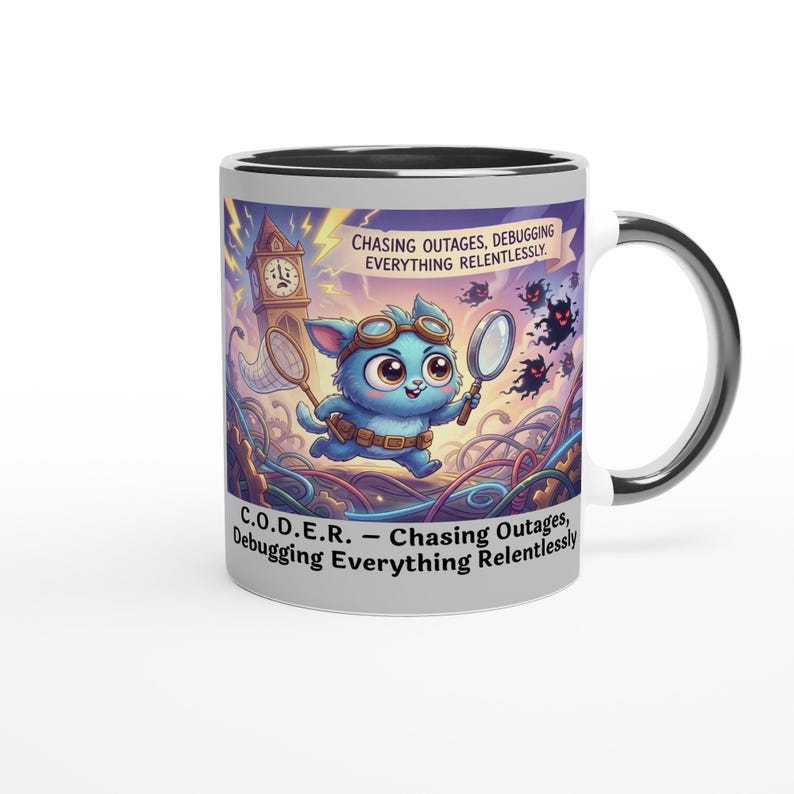 C.O.D.E.R. – Caçando Interrupções, Depurando Tudo Incansavelmente (Caneca) imagem 6