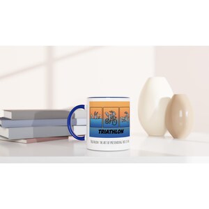 Triathlon Mug • “Triathlon: the art of ...” • Funny Triathlete Gift • Ironman Training Humor • Endurance Athlete Coffee Cup image 2