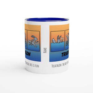 Triathlon Mug • “Triathlon: the art of ...” • Funny Triathlete Gift • Ironman Training Humor • Endurance Athlete Coffee Cup image 3