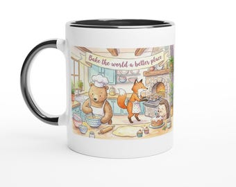 Asse e torne o mundo um lugar melhor – Caneca fofa para assar, 325ml