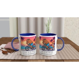 Taza de triatlón • “Triatlón: el deporte que arruina...” • Regalo divertido para triatletas • Humor sobre el entrenamiento de Ironman • Taza de café para atletas de resistencia imagen 2