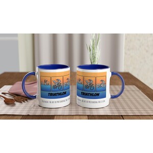 Triathlon Mug • “Triathlon: the art of ...” • Funny Triathlete Gift • Ironman Training Humor • Endurance Athlete Coffee Cup image 6