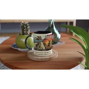 Triathlon Mug • Pretending This Is Fun • Ironman Training Humor Coffee Cup image 6