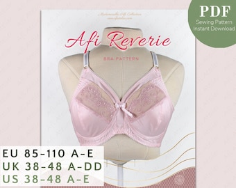 Afi Reverie Wireless Bra Sewing Pattern - Package 3 Sizes - Instant PDF Download - Afi Atelier