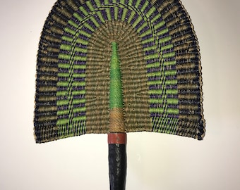 African Hand Woven Fan Handmade Ghanaian Origin For Outdoor Or Decoration