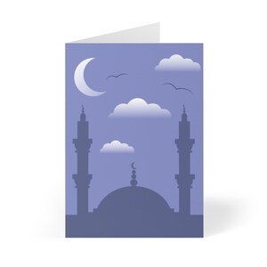 Cartões de Ramadã, Cartões de Eid, Cartões de Mesquita, Cartões Islâmicos, Mesquita Azul, Cartões de Eid