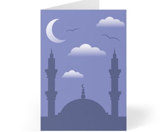 Ramadan Greeting Cards, Eid Greeting Cards, Mosque Greeting Cards, Islamic Greeting Cards, Blue Mosque, Eid Cards