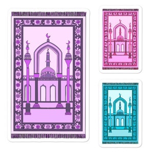 Prayer Rug Stickers, Islamic Stickers, Islamic Prayer Rug Stickers, Muslim Stickers