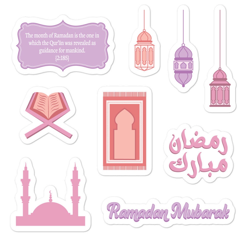 ramadan mubarak stickers etsy