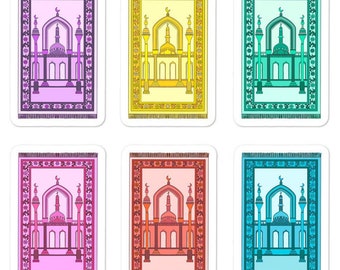 Prayer Rug Stickers, Islamic Prayer Rug, Muslim Prayer Rug