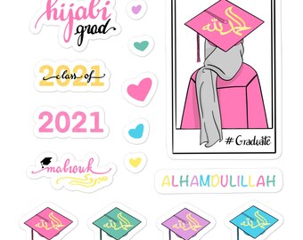 Mix'n'match Hijabi Grad Stickers Islamic Stickers - Etsy