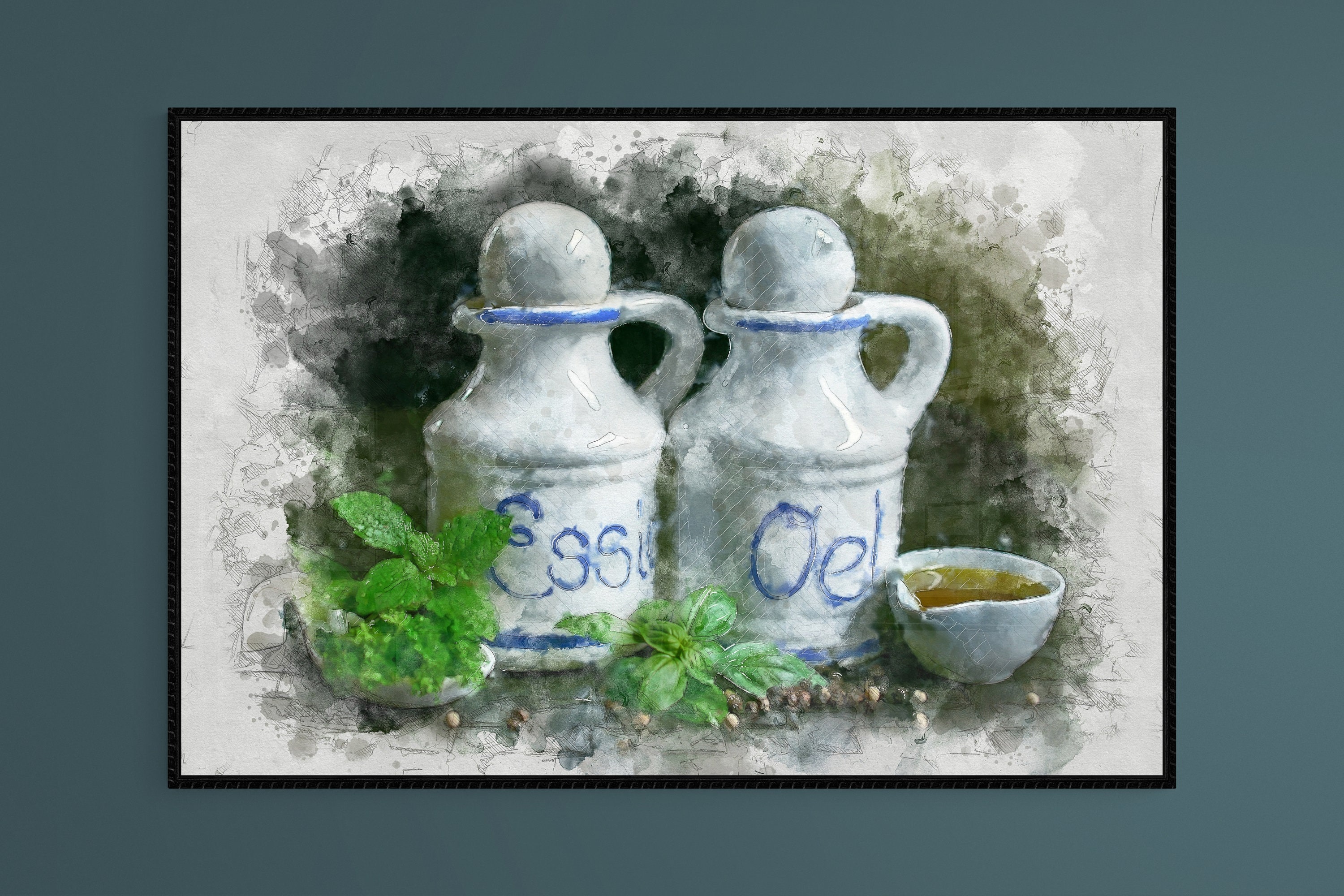 Country Kitchen Vintage Art Print Style Easy To Print Digital | Etsy