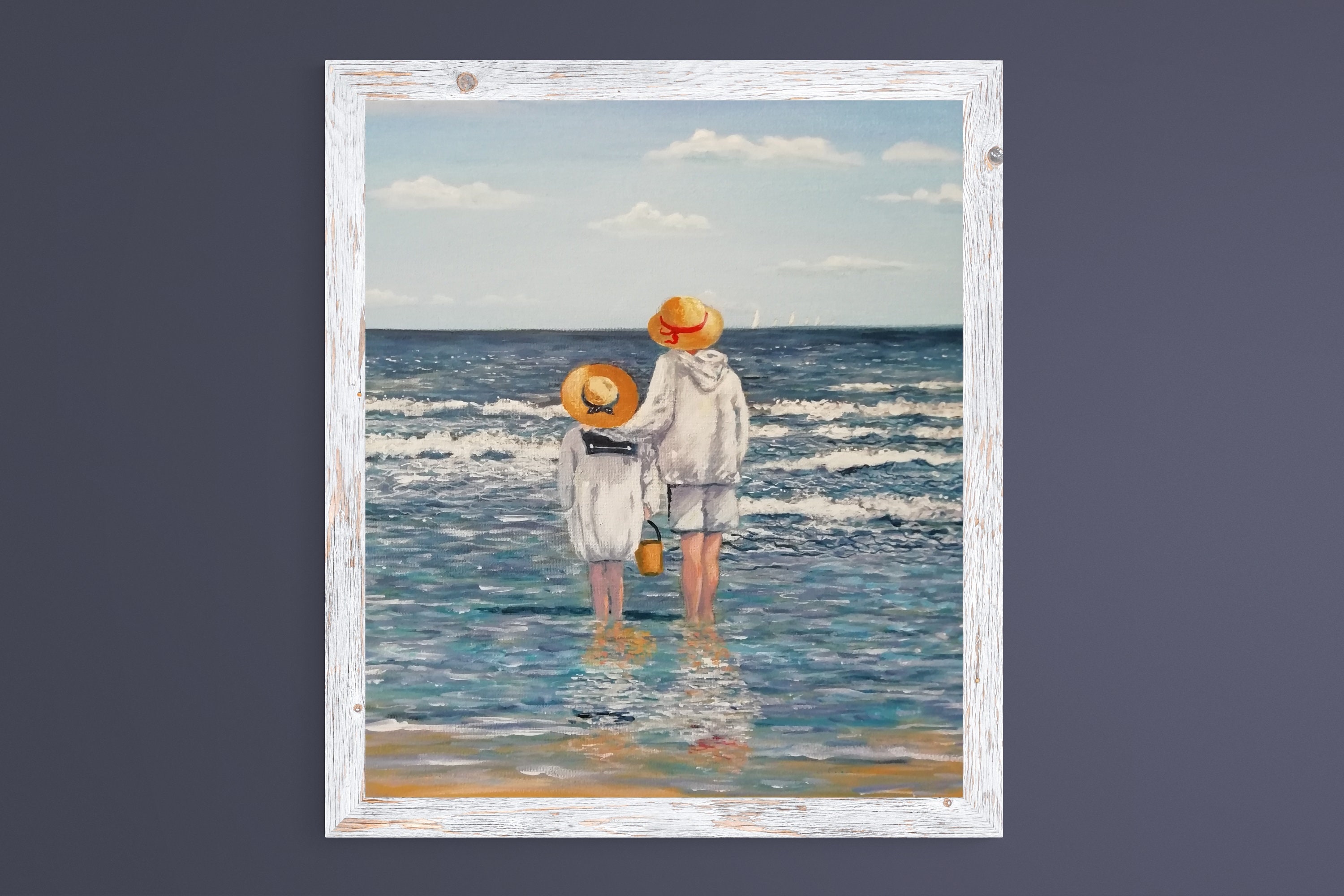 Vintage Coastal Art Print Beach Ocean Beach House Print Etsy