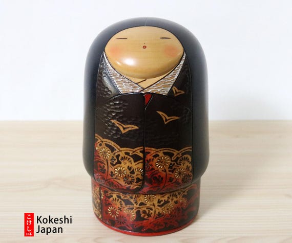 Fumio Tomidokoro Vintage Creative Kokeshi Doll (22cm/8.6 Inches)