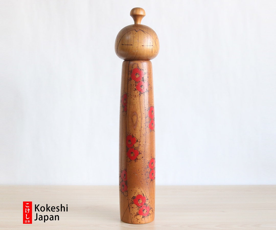 Tall Vintage Kokeshi Doll by Award Winning Artist Sekiguchi Toa 41.5cm