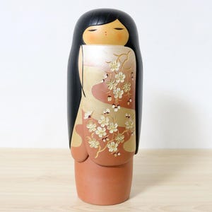 Pink Vintage Creative Kokeshi by Kaoru Nozawa - Myoshino  (30.5cm/12 inches) Free Shipping