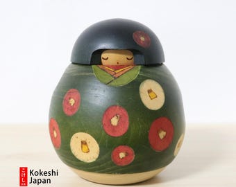 こけし、関口三作作のヴィンテージ日本の創作人形 (17cm) - Etsy 日本