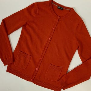 Vintage Cashmere Wool Basic Cardigan / Soft Warm Button Up Sweater