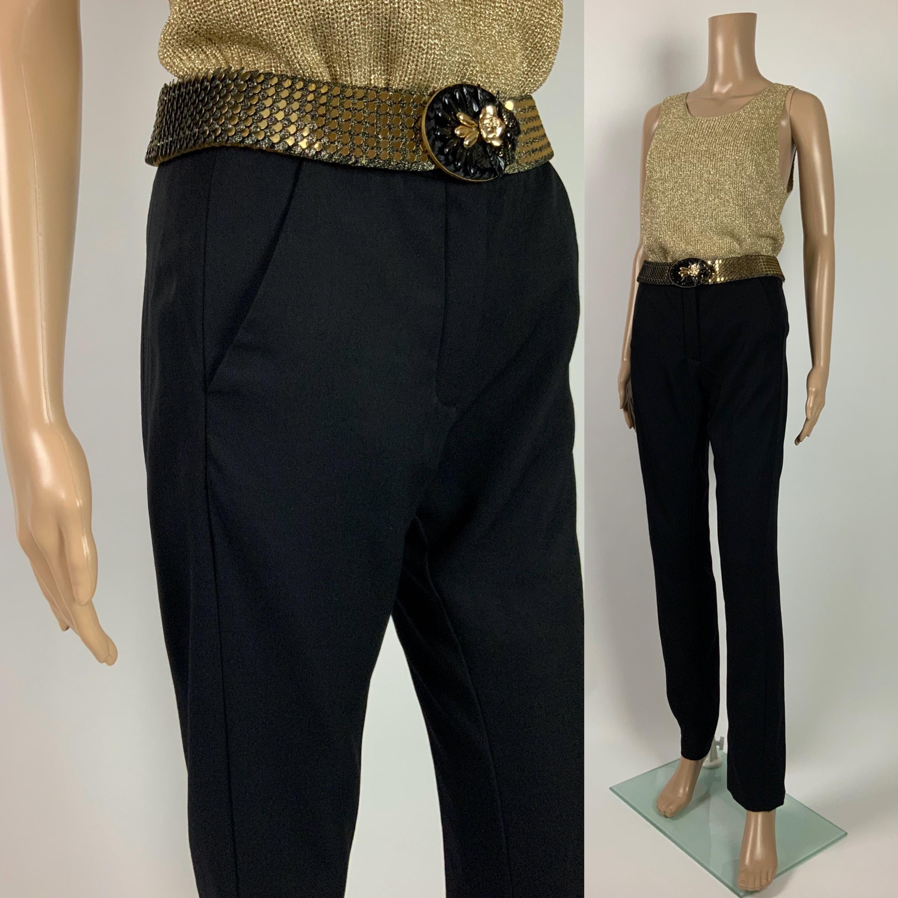 【送料&関税込】Balenciaga Pants In Black Wool And Polyester Wide-leg twill pants in black - Balenciaga | Mytheresa