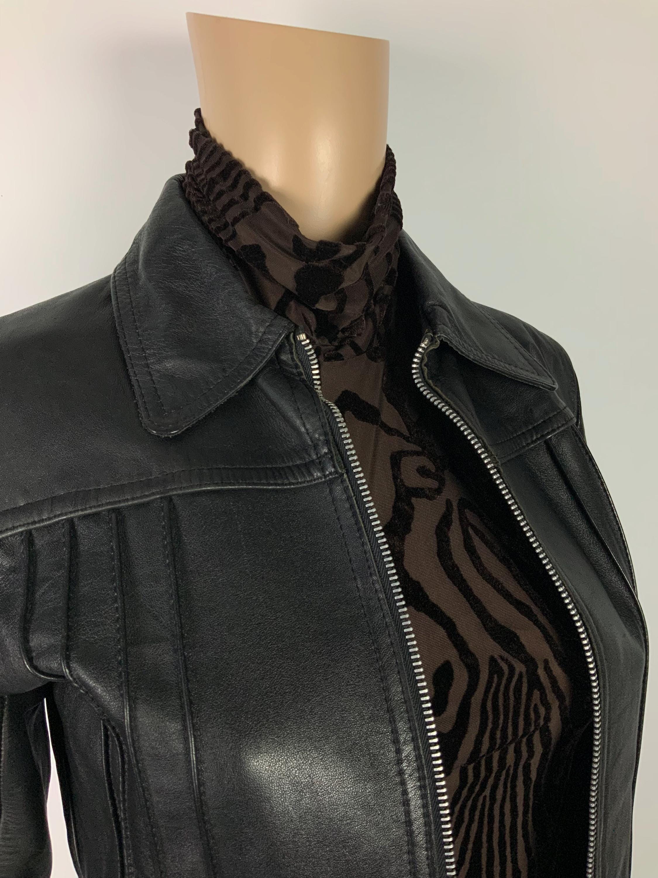 ジャケット・アウター 70s vintage leather riders jacket black Ultra Rare Vintage 70s Scandinavian Type Ranger Style Motorcycle