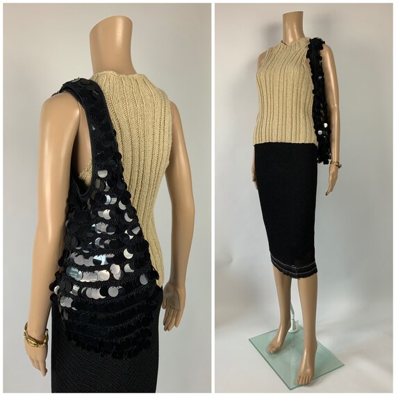 Minimal Style Ribbed Knit Vintage Top 1990's Chun… - image 9