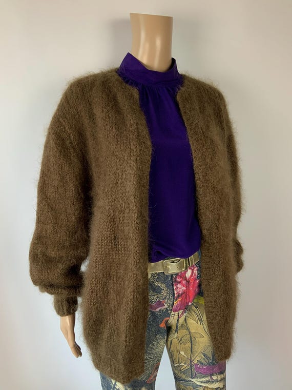 80s vintage mohair cardigan 長毛 モヘヤ グランジ Vintage 80s Embroidered Mohair Cardigan - Oversized One Size - Etsy