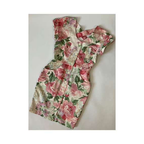 CAROL ANDERSON Vintage Pink Peony Floral Print Bu… - image 2