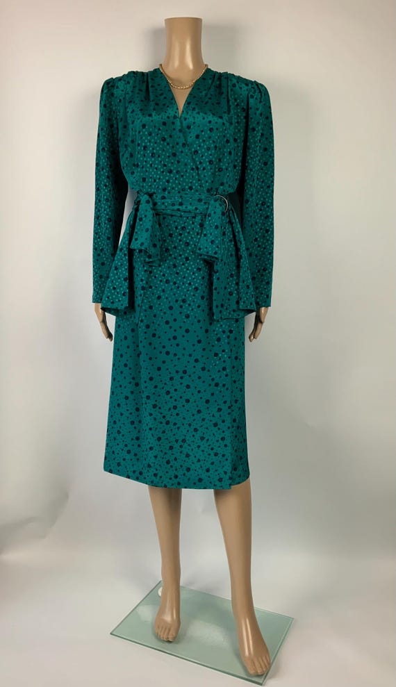 80s PIERRE BALMAIN Dramatic Constructed Dress / V… - image 10