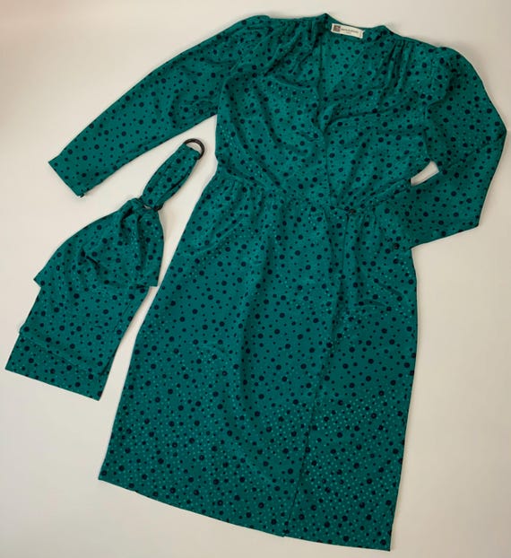 80s PIERRE BALMAIN Dramatic Constructed Dress / V… - image 7