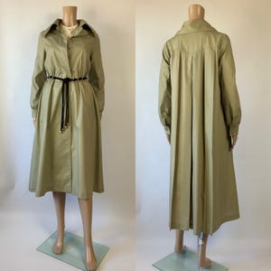 Trench estivo Mod anni '60 con pieghe sul retro / Cappotto vintage leggero a trapezio