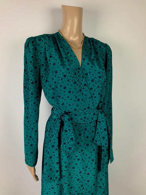 80s PIERRE BALMAIN Dramatic Constructed Dress / V… - image 9