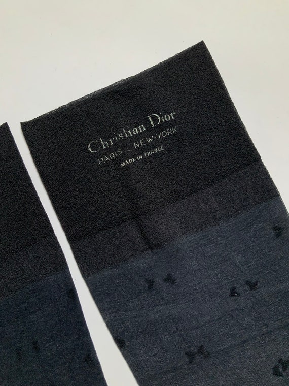 CHRISTIAN DIOR Vintage Sheer Stockings Chic Sheer Navy Tights - Etsy